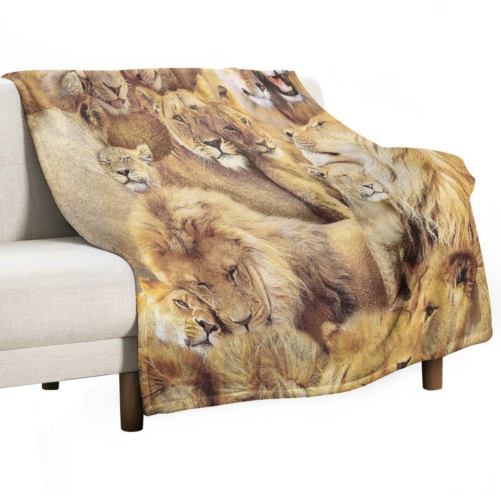 Lions Lightweight Throw Blanket