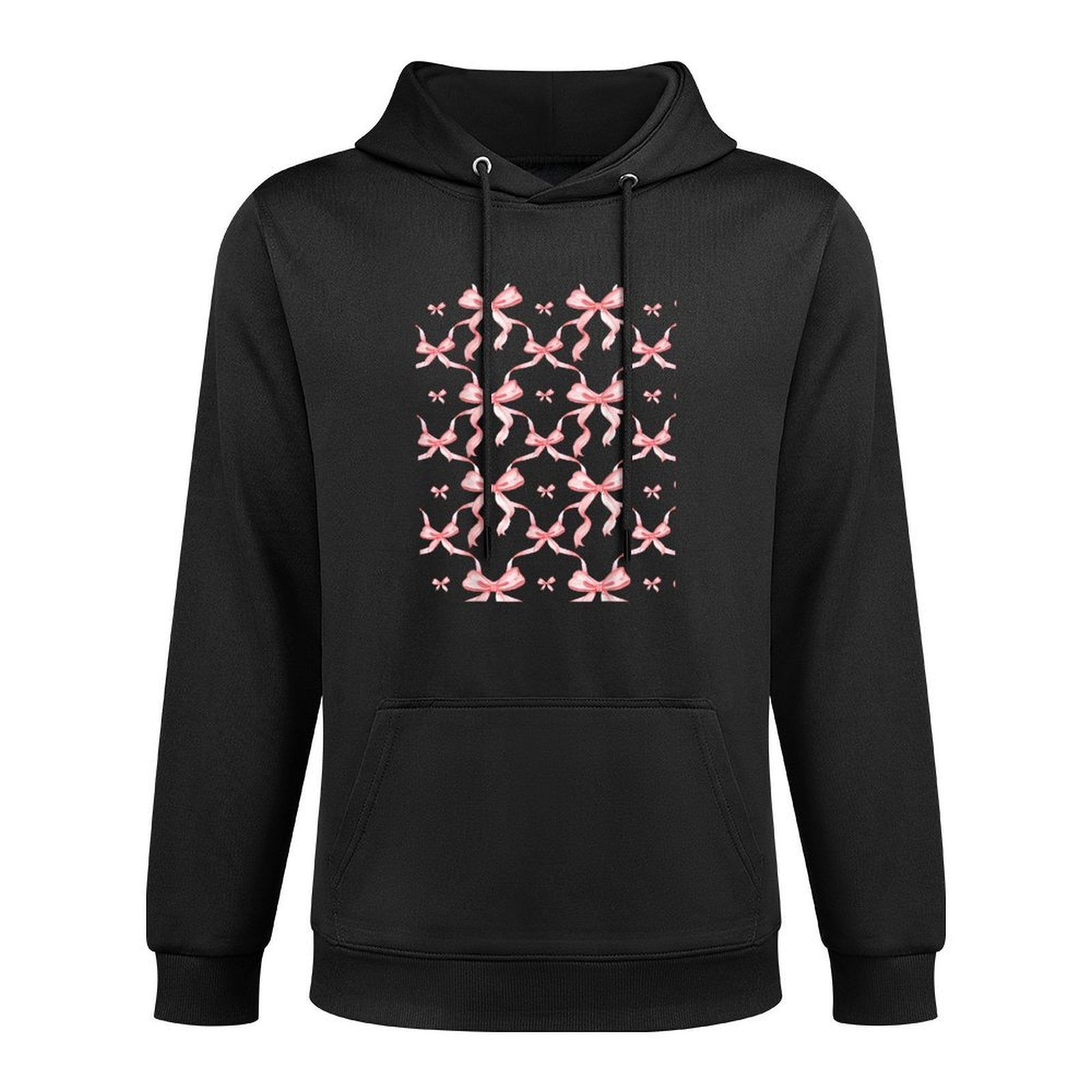 Aesthetic Pastel Coral Ribbons And Bows in Watercolor Durable Construction Hoodie