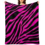 Pink Zebra Multi-functional Throw Blanket