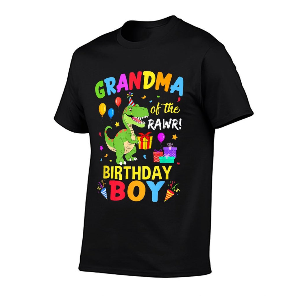 Grandma Of The Birthday Boy T-Rex Funny Dinosaur Boy Party  Quick-drying T-Shirt