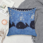 Icelandic Sweater Pattern - Whales Soft Home Decor Throw Pillow