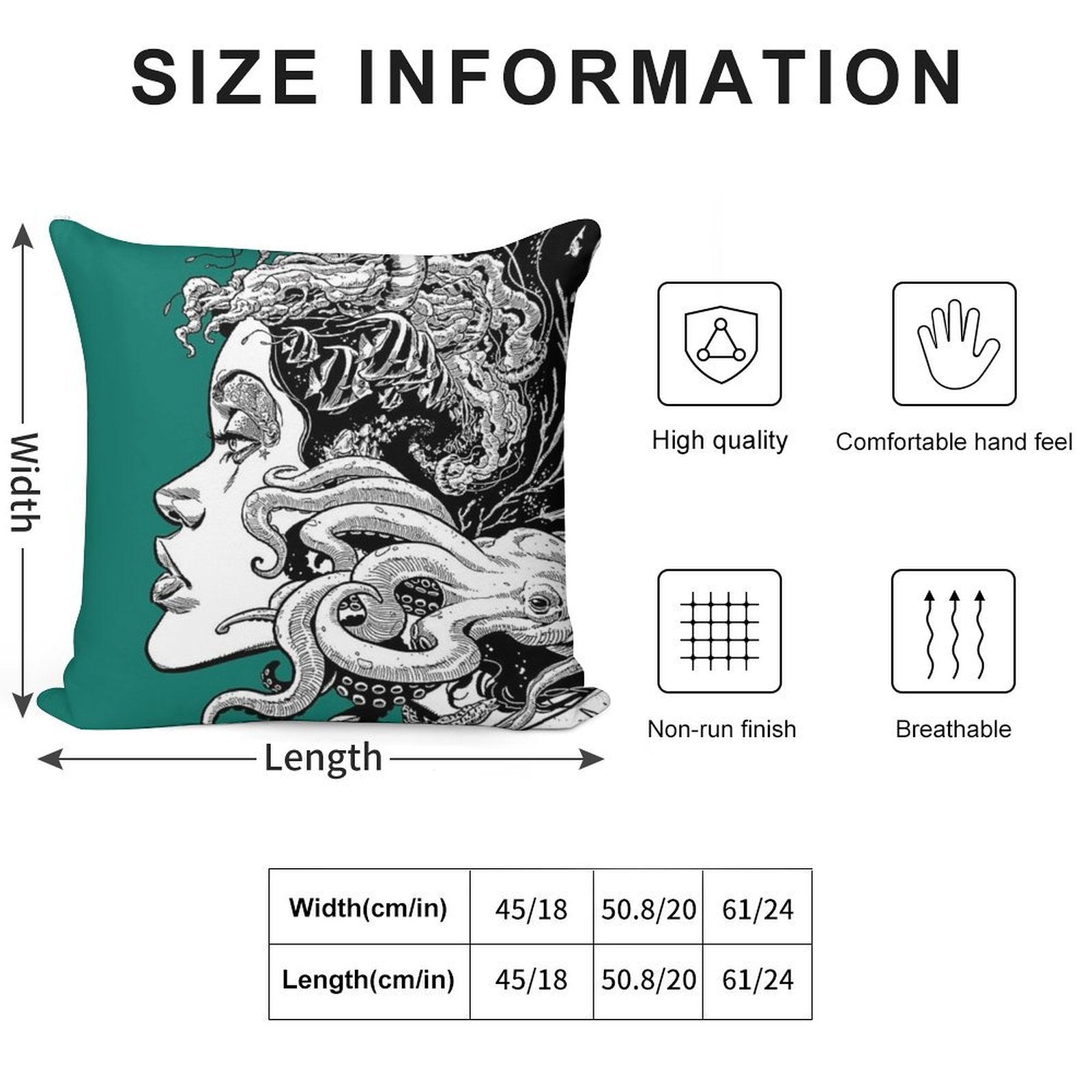 Poseidon's Mistress Alternate Soft Hidden Zipper Throw Pillow