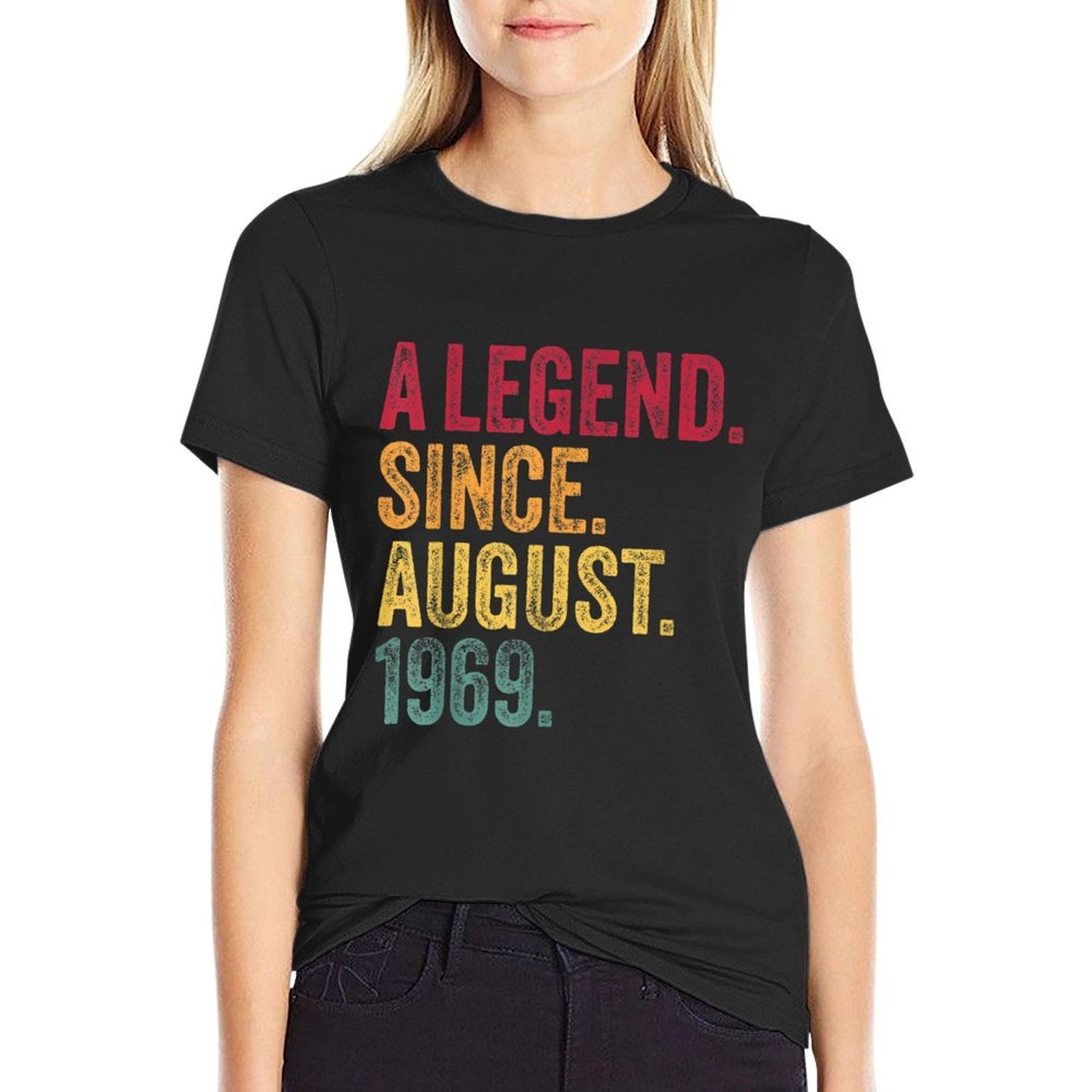 A Legend Since August 1969 50th Birthday Gift Vintage Retro  Oversized Silhouette T-Shirt