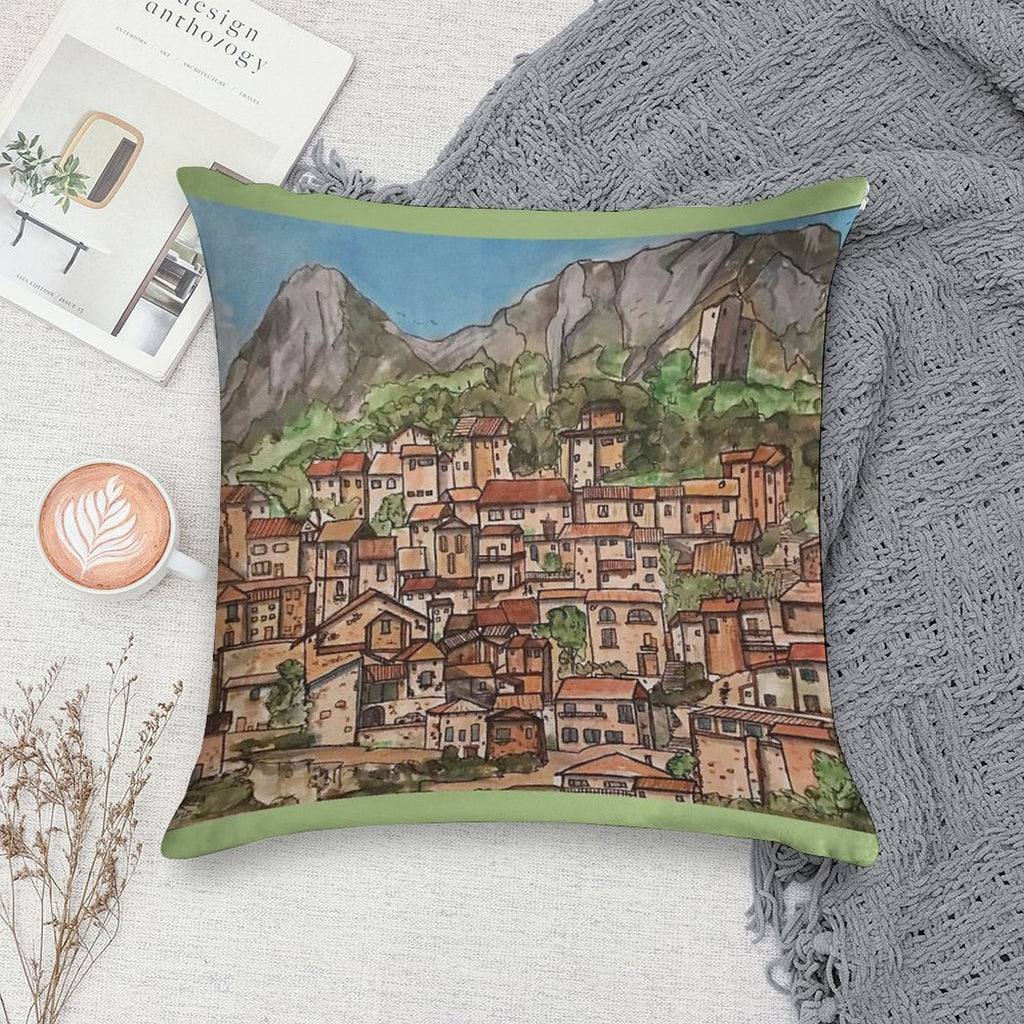 Italian Village Soft Anti-Pilling Throw Pillow