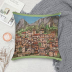 Italian Village Soft Anti-Pilling Throw Pillow