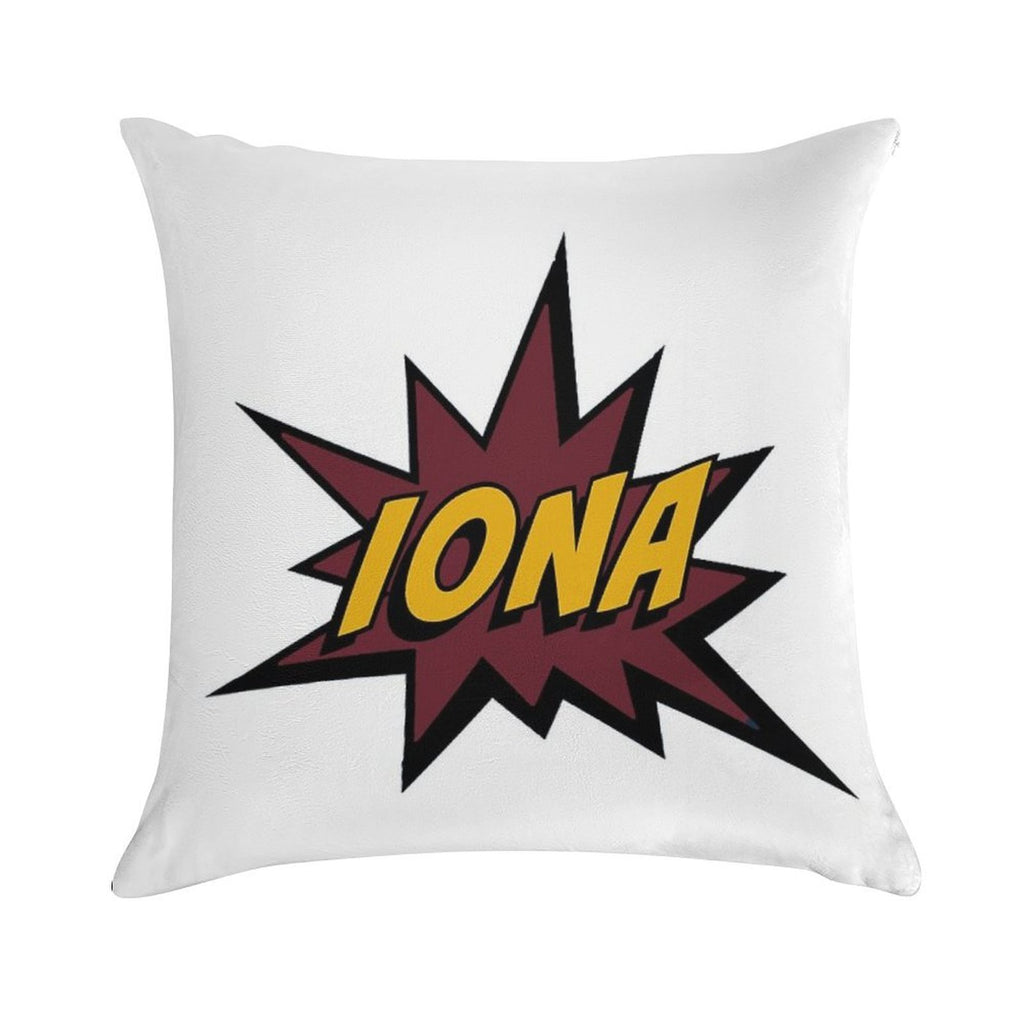 Iona College Soft Short Plush Fabric Throw Pillow