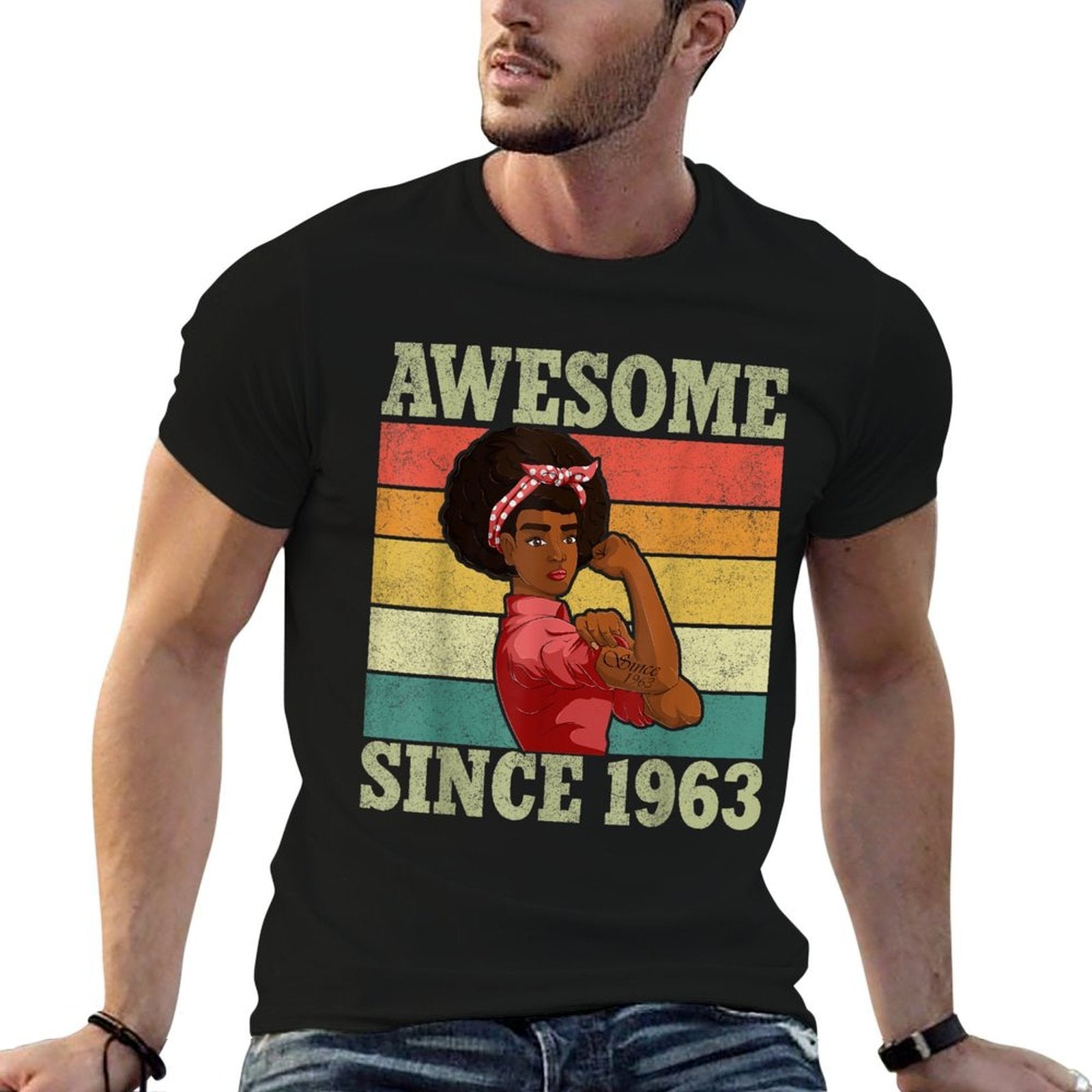 60th Birthday Ts For Women, Awesome Since 1963  Eco-friendly Material T-Shirt