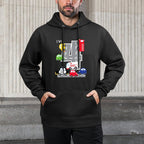 4th Birthday 4 Year Old Transportation Cars Fire Truck Customizable Surface Hoodie