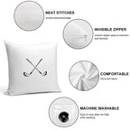 Crossed Golf Clubs Logo Soft Skin-Friendly Throw Pillow