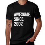 21 Years Old Awesome Since 2002 21st Birthday  Tagless Design T-Shirt