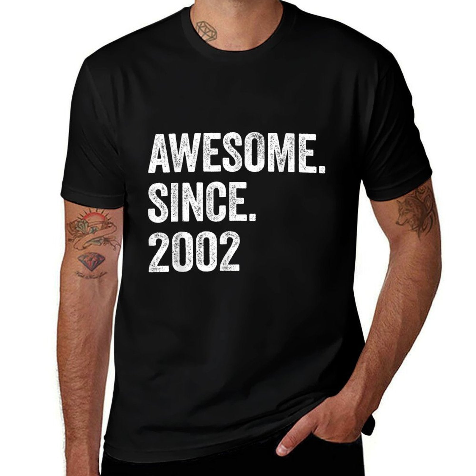 21 Years Old Awesome Since 2002 21st Birthday  Tagless Design T-Shirt