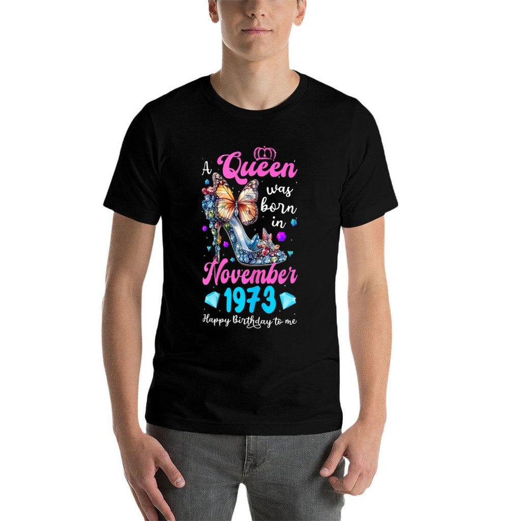 A Queen Was Born in November 1973 50th Birthday  Moisture-wicking T-Shirt