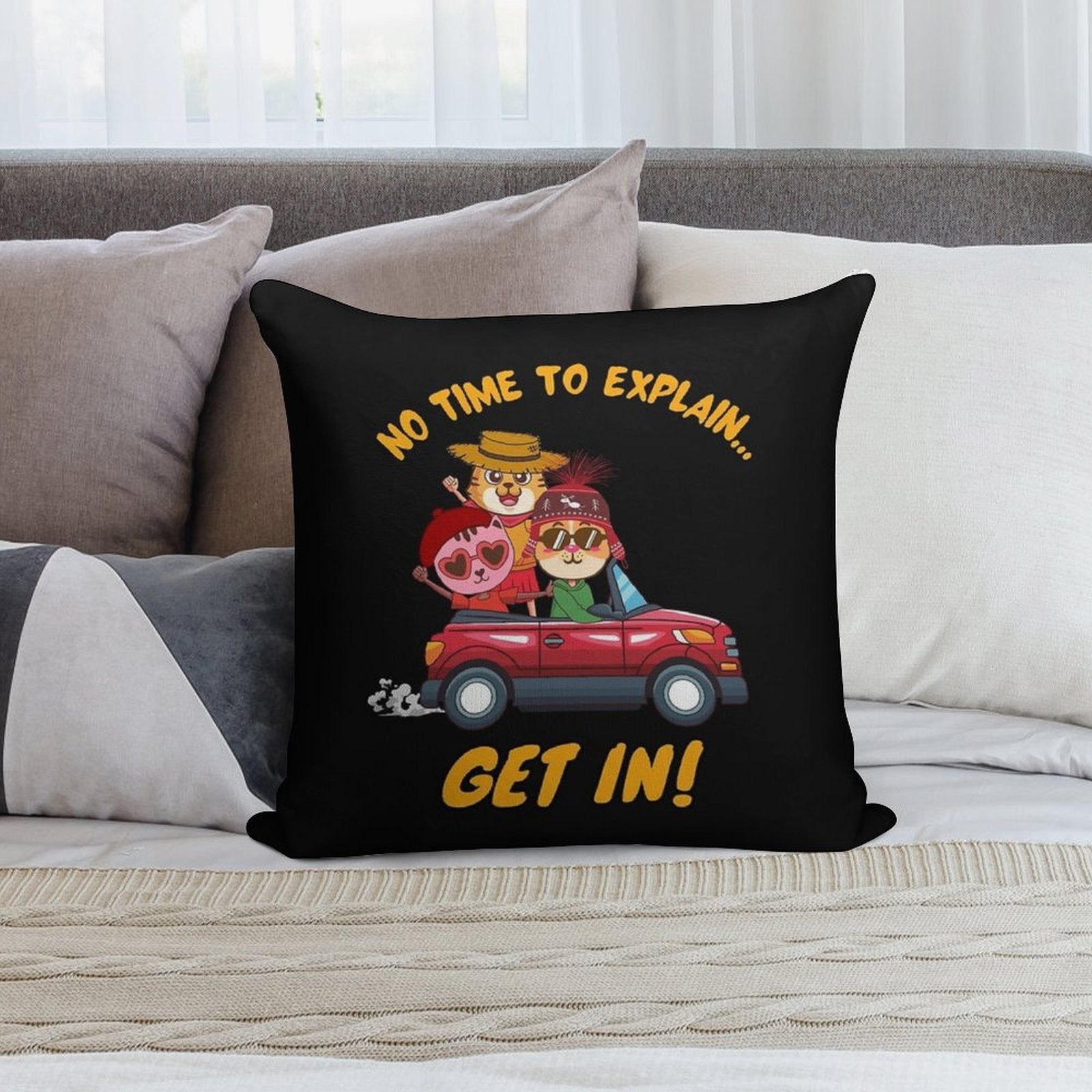 NO TIME TO EXPLAIN Soft Style Accent Throw Pillow