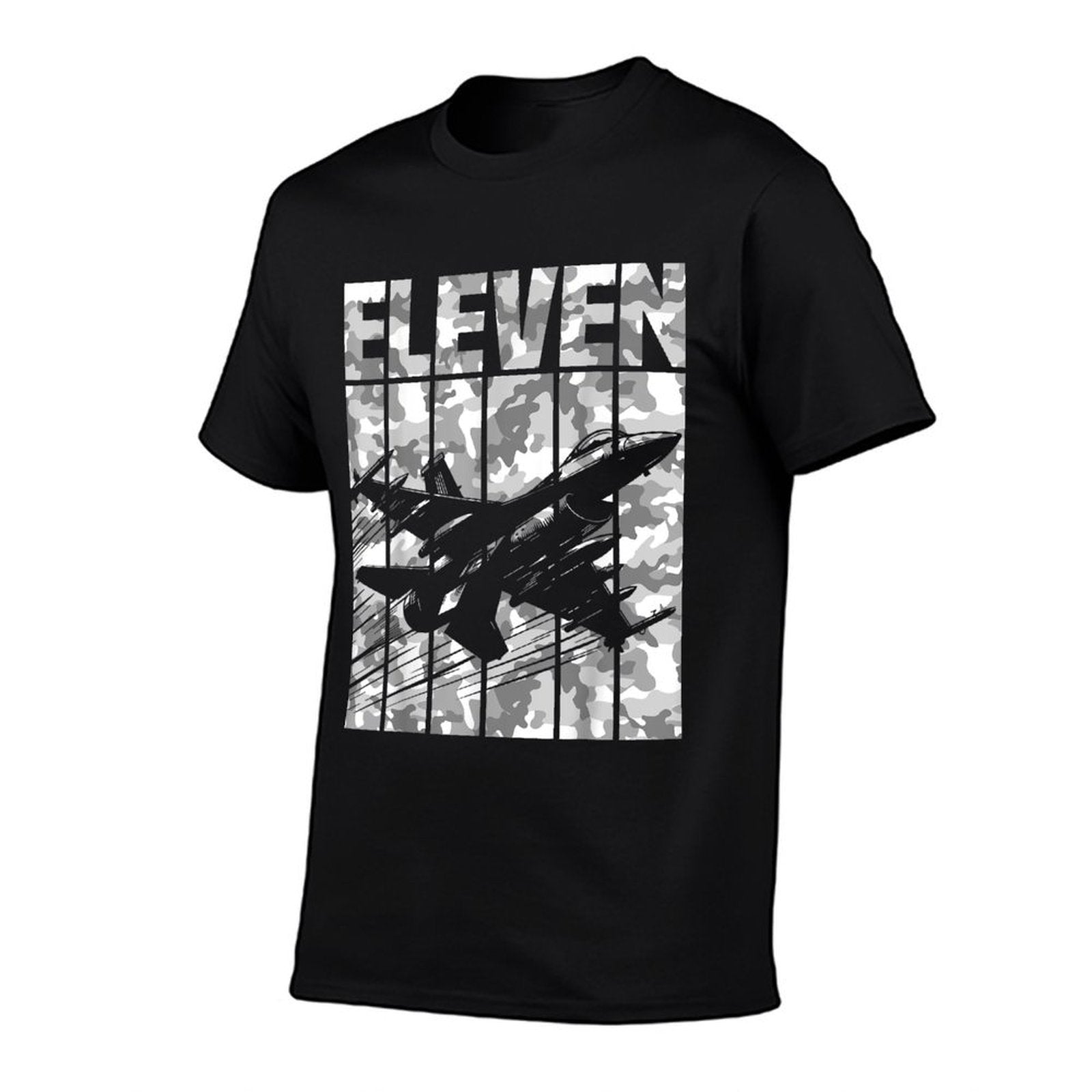 Military Fighter Jet Camo Eleven Year Old Boys 11th Birthday  Summer-ready Fabric T-Shirt