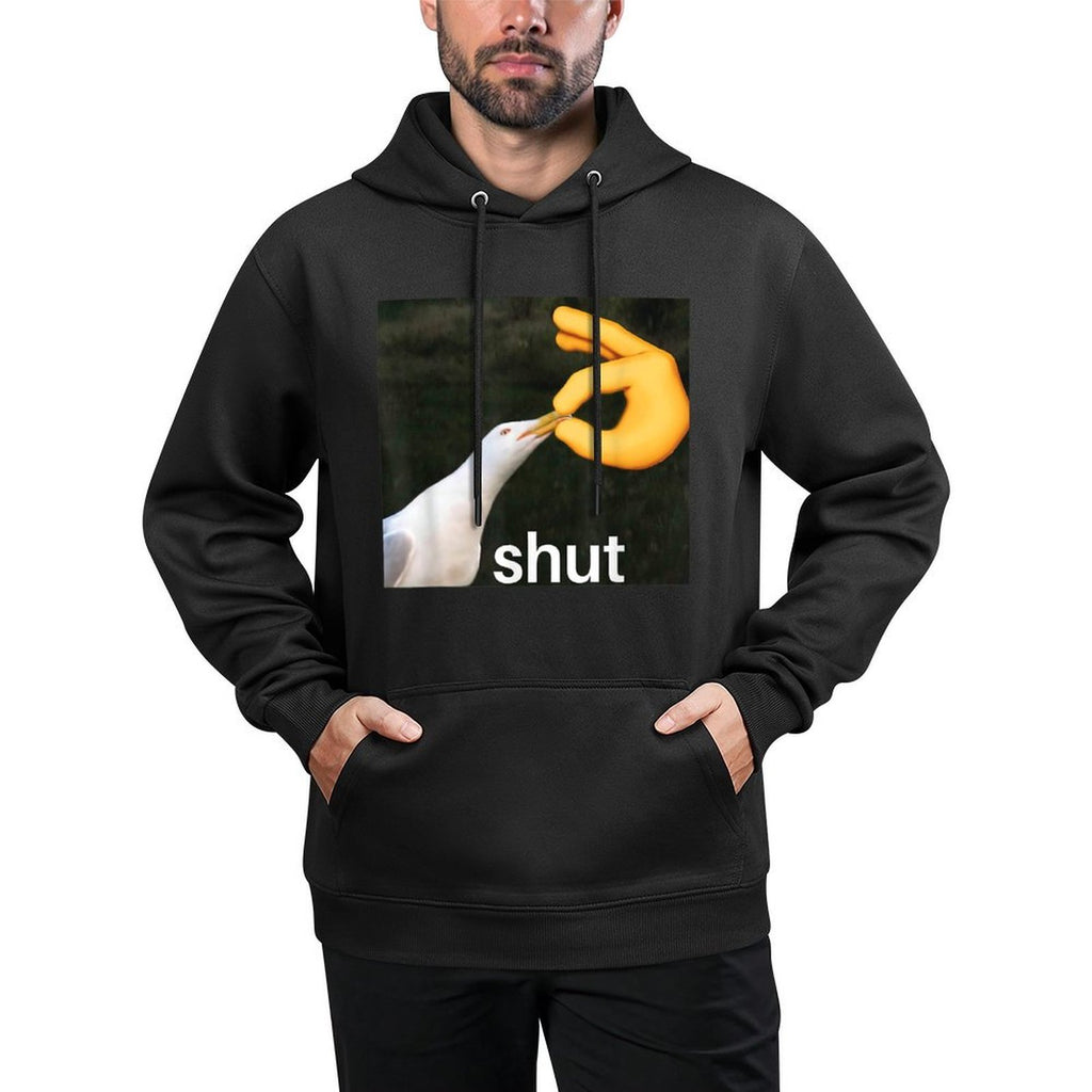 Shut Seagull Meme Bird Shut Meme Breathable Fabric Hoodie