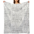 Detailed Architectural Floor Plan, Apartment Layout, Blueprint. Lightweight Throw Blanket