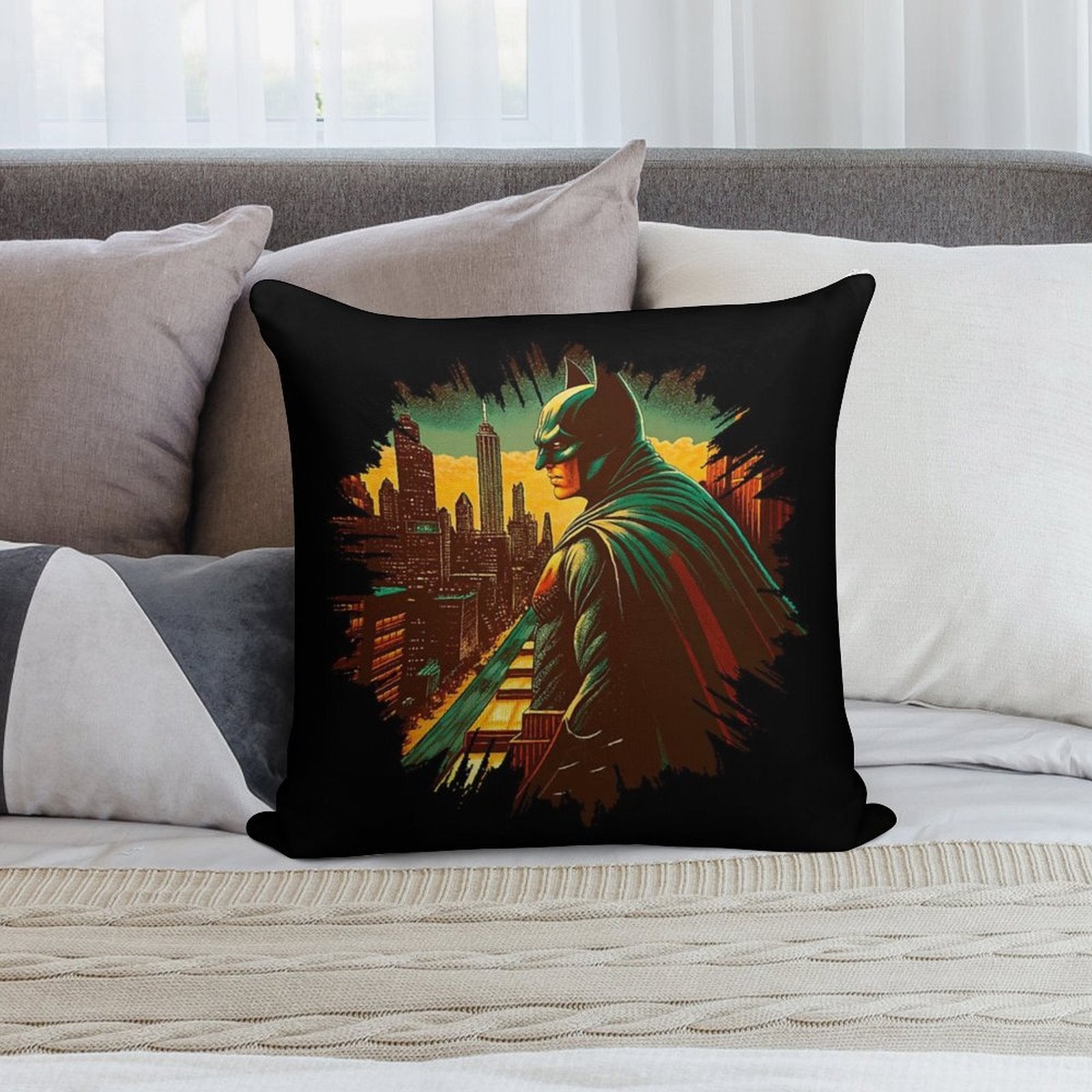 The Dark Knight Soft Washable Throw Pillow