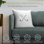Crossed Golf Clubs Logo Soft Skin-Friendly Throw Pillow