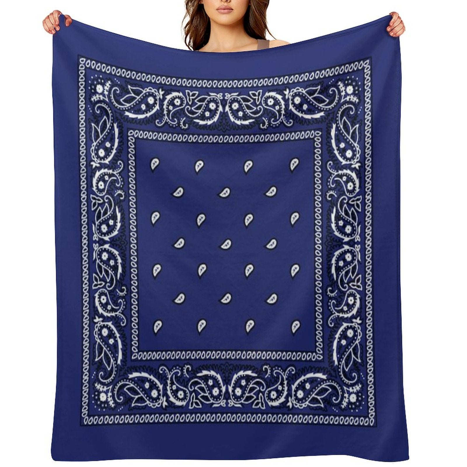 Bandana Doger Blue Durable Throw Blanket