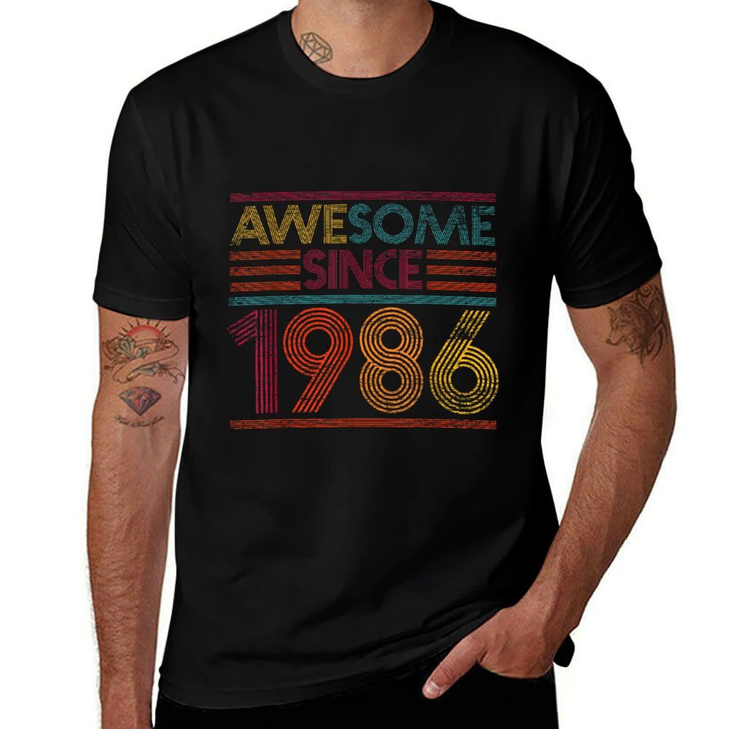38th Birthday Gifts Retro - Awesome Since 1986  Easy-care T-Shirt