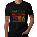 38th Birthday Gifts Retro - Awesome Since 1986  Easy-care T-Shirt