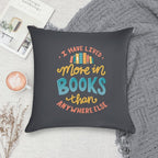 Live In Books - Bookish Quote Soft Multiple Sizes Throw Pillow