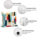 Mid-Century Modern Geometric Retro Abstract 1950's Classic Designs Soft Luxury Feel Throw Pillow