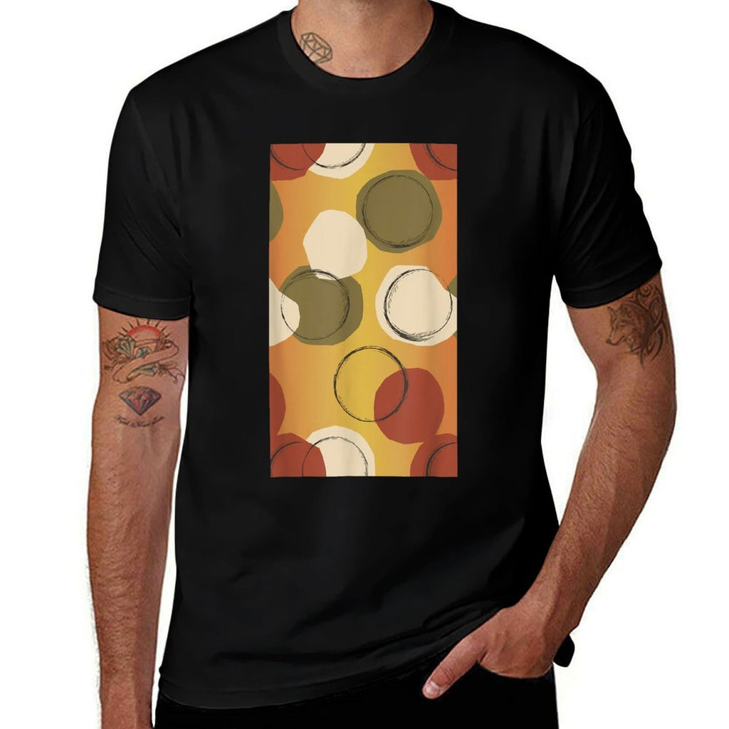 Abstract Art Circular Patterns Boho Colors  Stretchy T-Shirt
