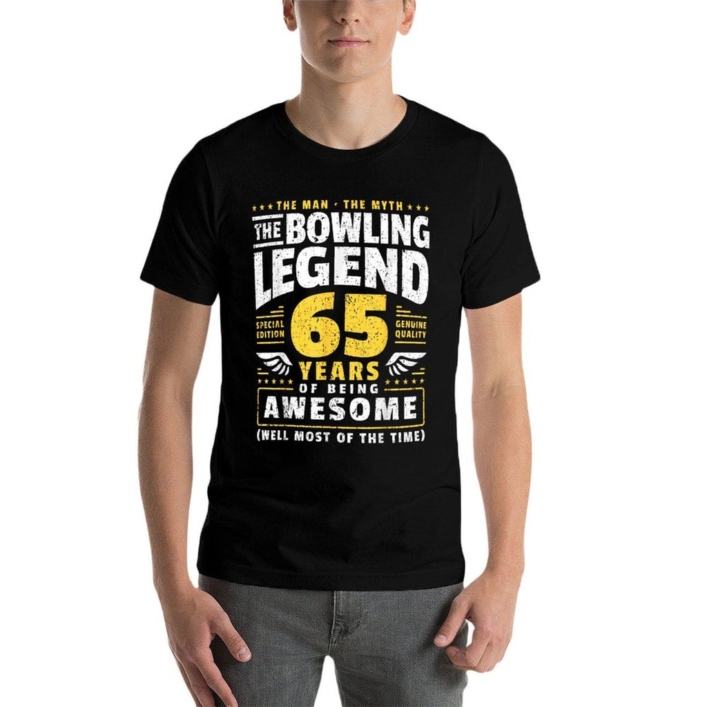 65th Birthday Bowling 65 Years Old Bowler  Eco-friendly Material T-Shirt