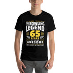 65th Birthday Bowling 65 Years Old Bowler  Eco-friendly Material T-Shirt