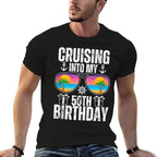 50 Year Old Birthday Cruising Into My 50th Birthday Cruise  Cotton T-Shirt