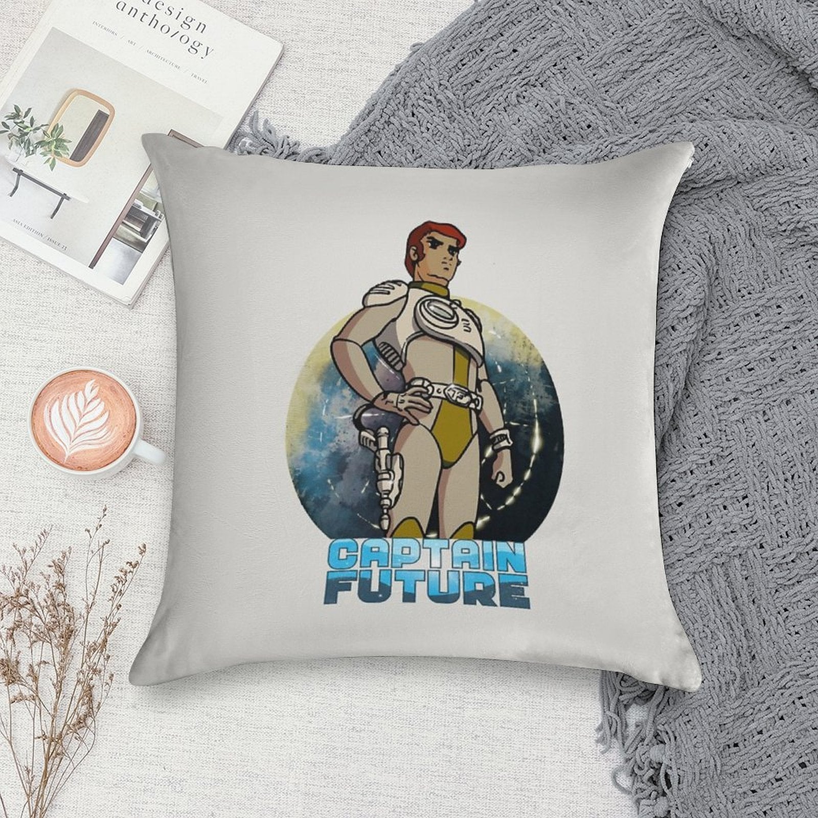 Captain Future Soft Reinforced Edging Throw Pillow