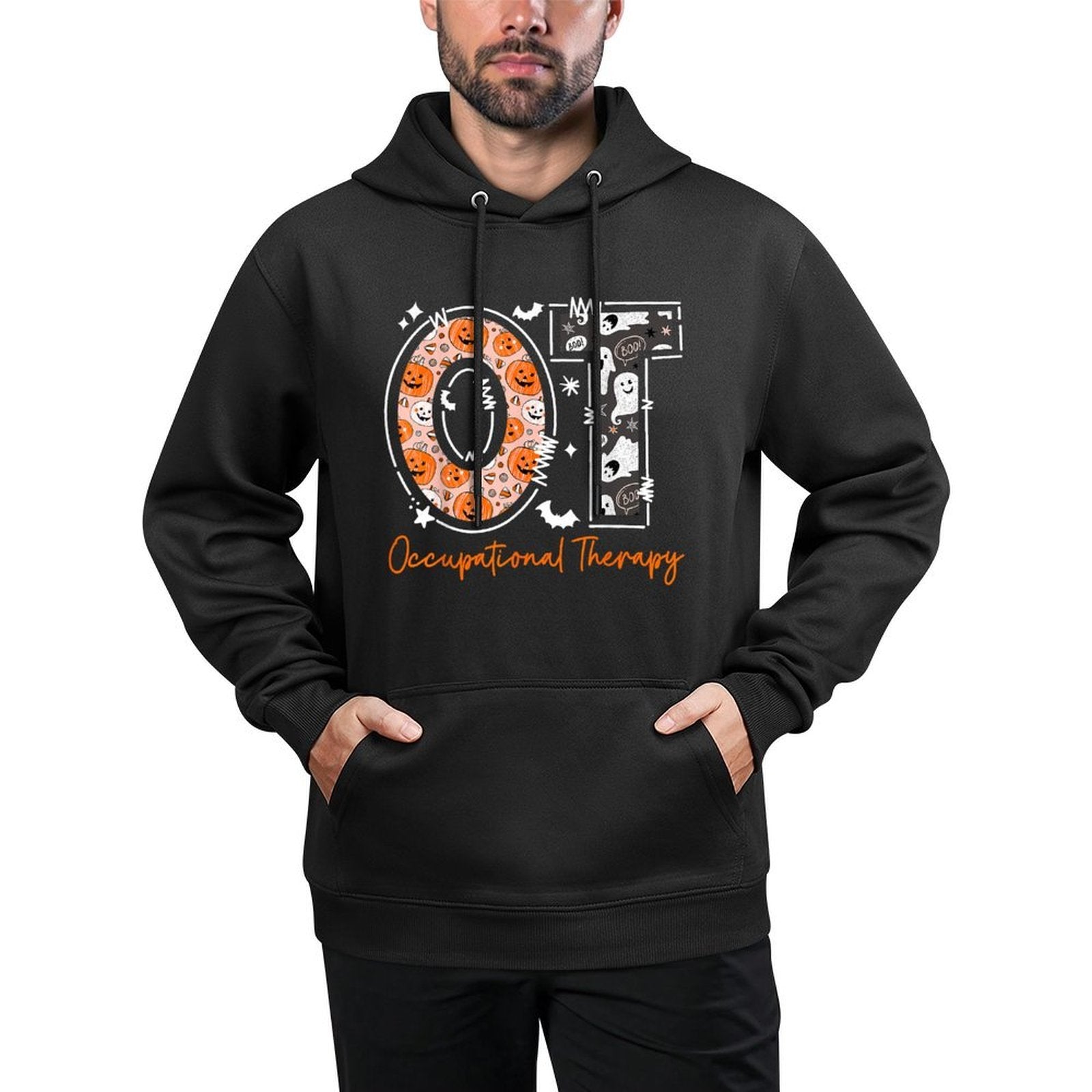Spooky Occupational Therapy Therapist Halloween Funny OTA OT Layering Staple Hoodie