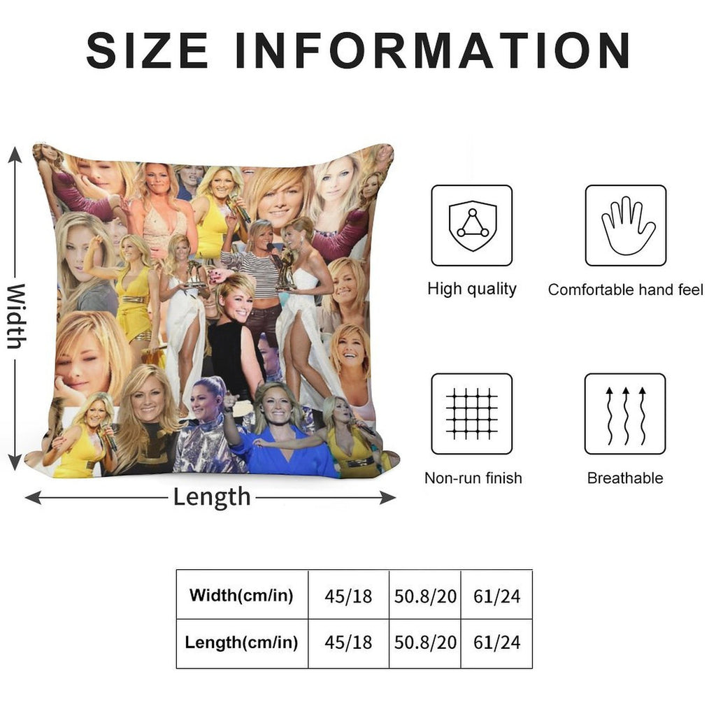 Helene Fischer German Singer Abstract Collage Pattern Soft Bedroom Essential Throw Pillow