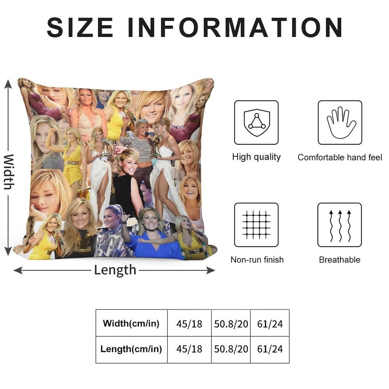 Helene Fischer German Singer Abstract Collage Pattern Soft Bedroom Essential Throw Pillow