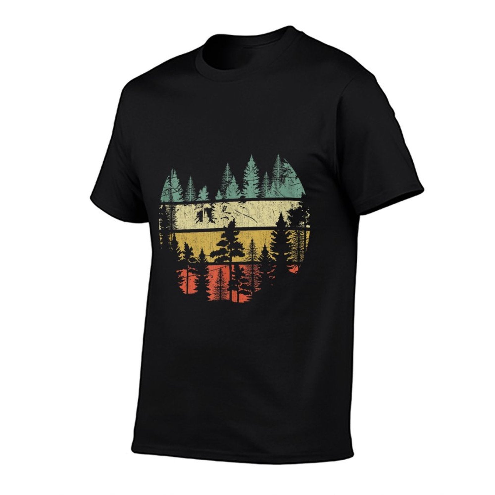 Wildlife Trees Outdoors Nature Retro Forest  Quick-drying T-Shirt