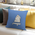 Optimist Sailboat - White Soft Skin-Friendly Throw Pillow