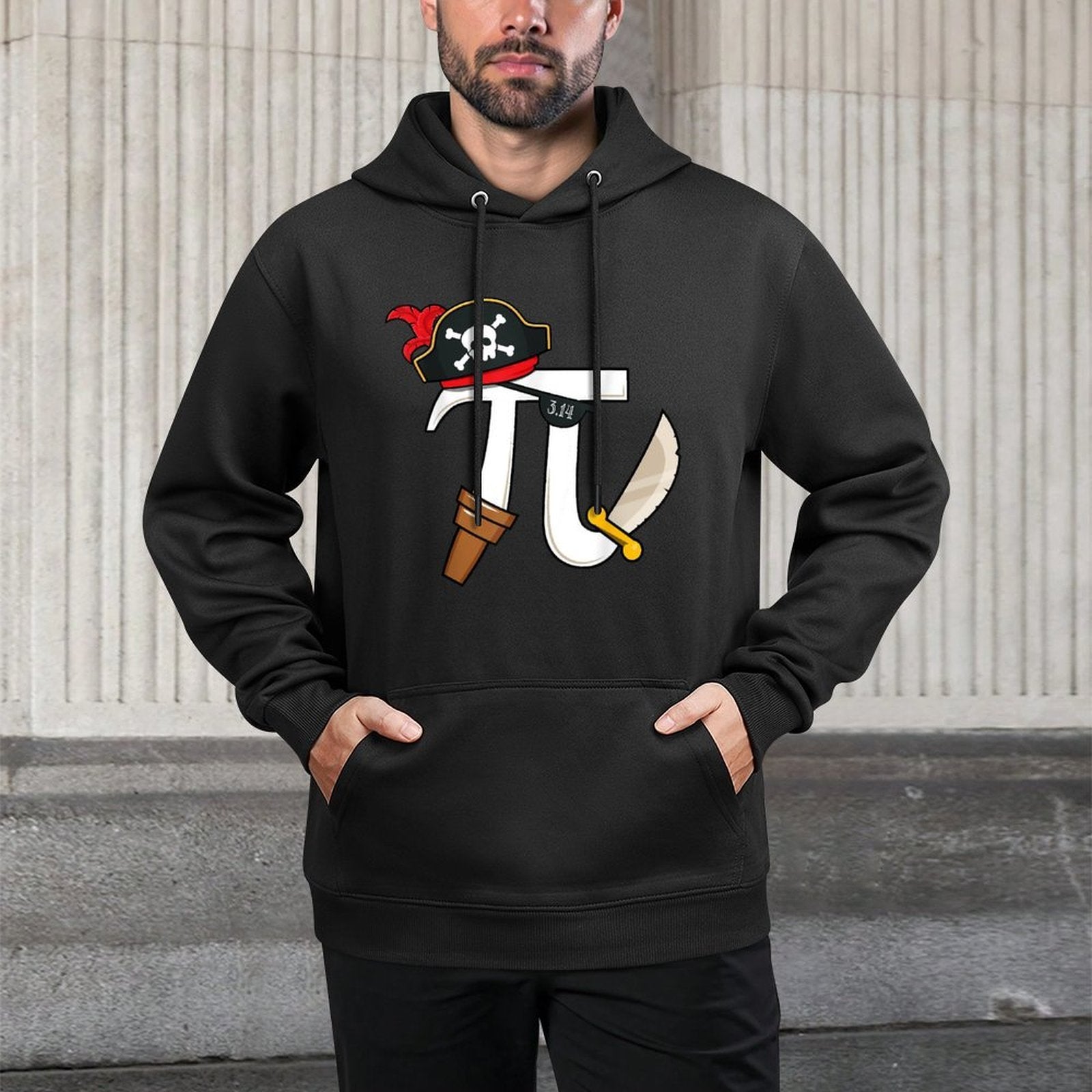 Funny Pi Rate Pirate Pi Day Boys Girls Science Math Teacher Adjustable Hood Hoodie