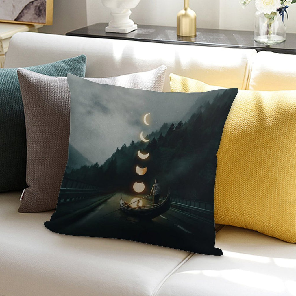 Moon Ride Soft Durable Construction Throw Pillow