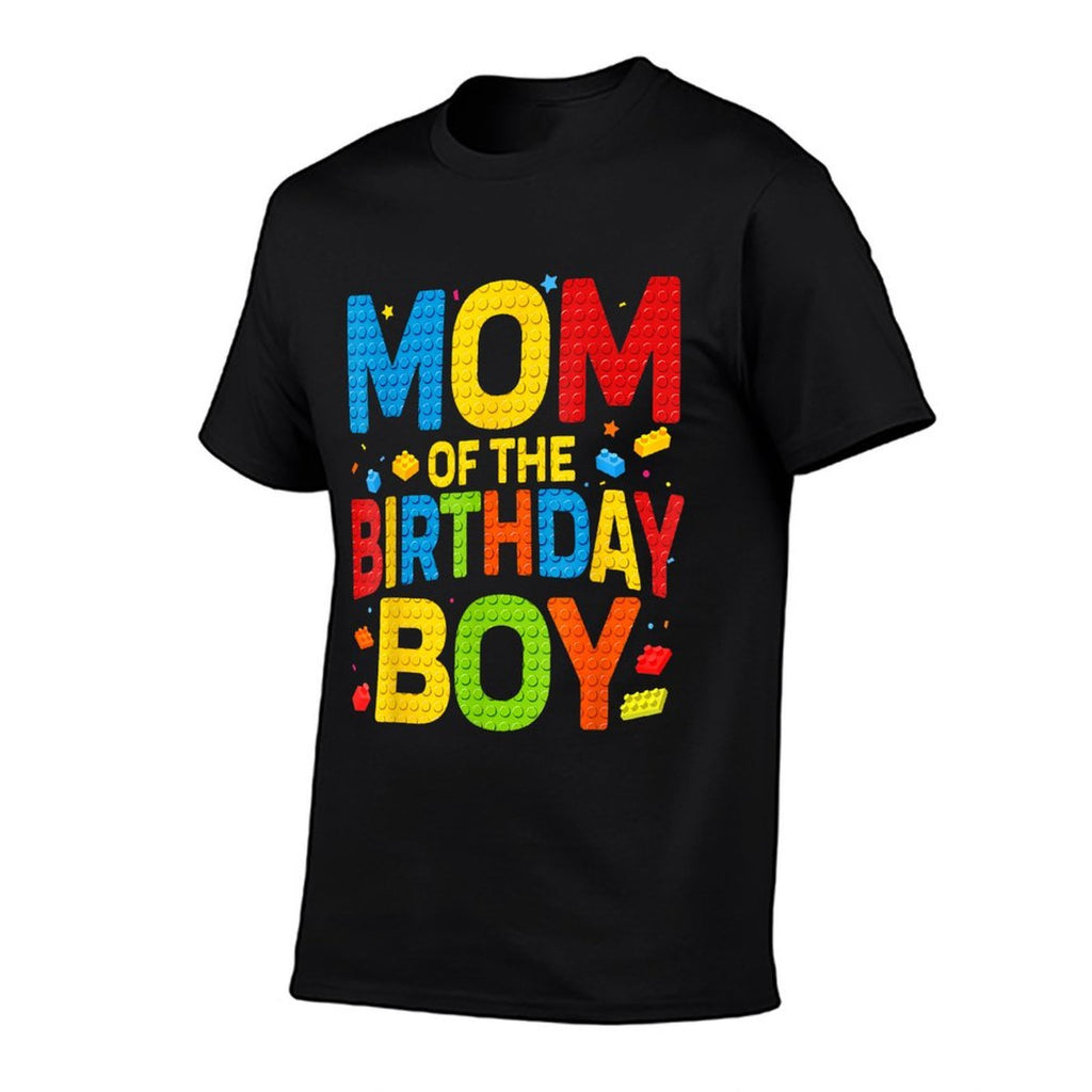 Birthday Party Mom Of The Birthday Boy Building Block  Easy-care T-Shirt