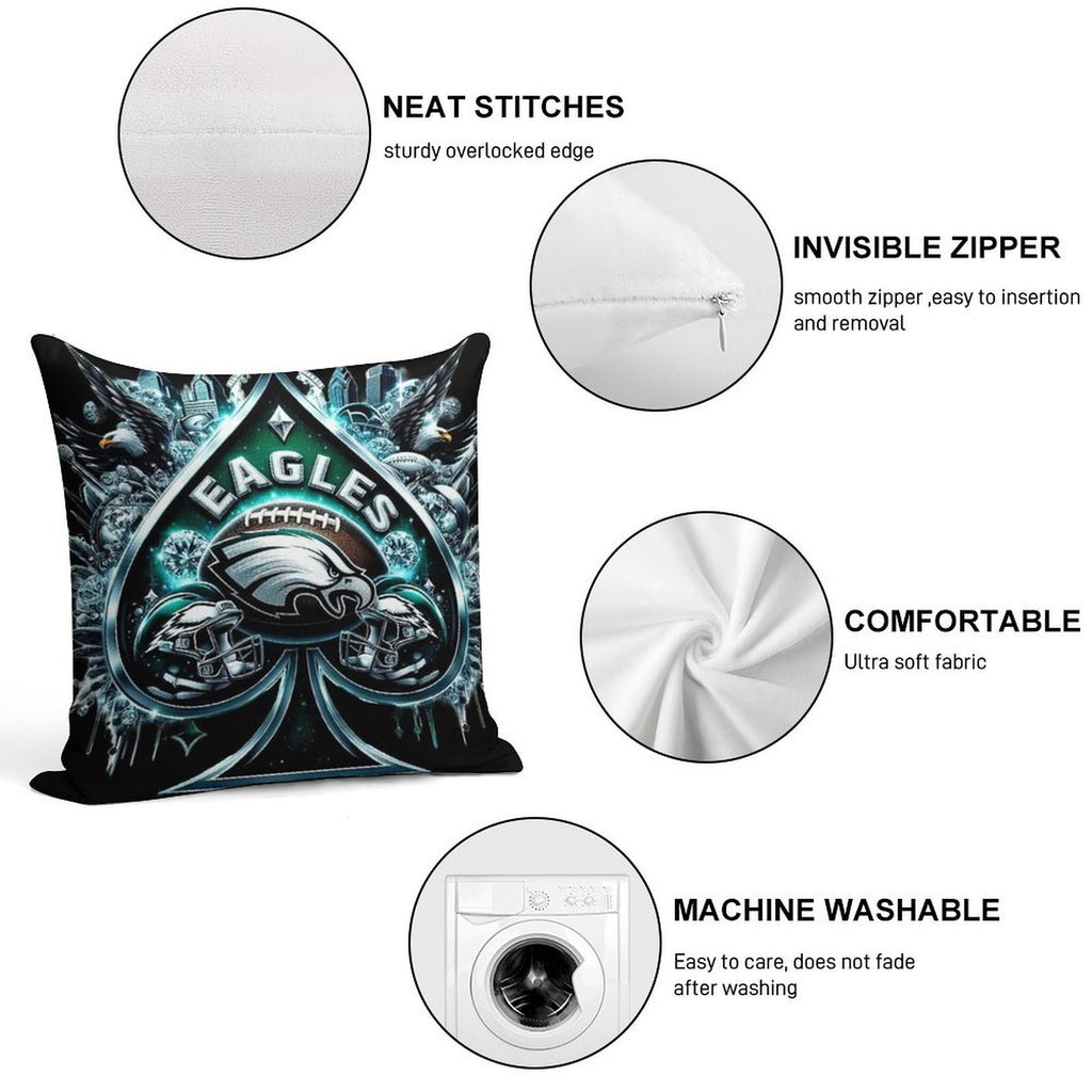 Eagles Soft Fade-Resistant Throw Pillow