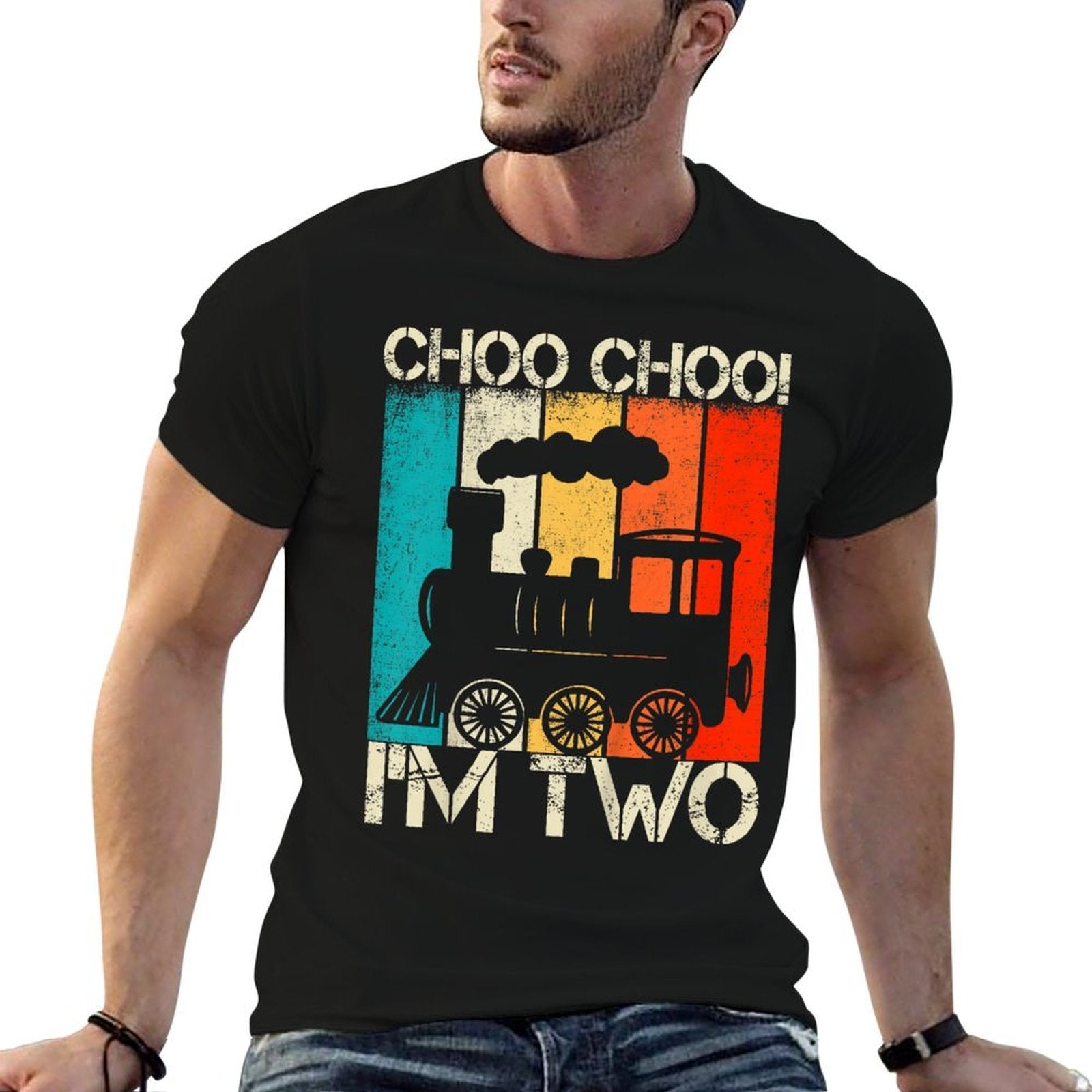 Kids Choo Choo Im Two Locomotive Train Boy 2nd Birthday Trains  Odor-resistant T-Shirt