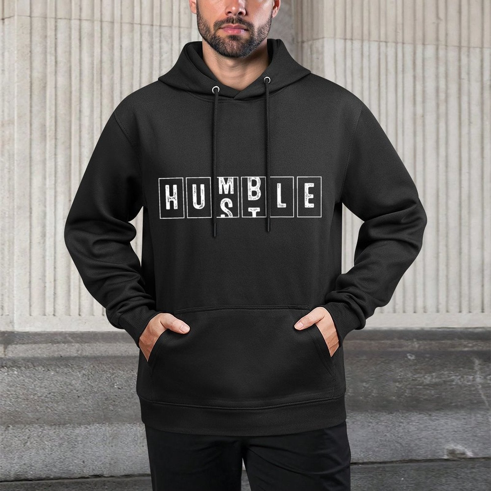 Funny Hustle Gift For Men And Women Cool Humble Odometer Adjustable Hood Hoodie