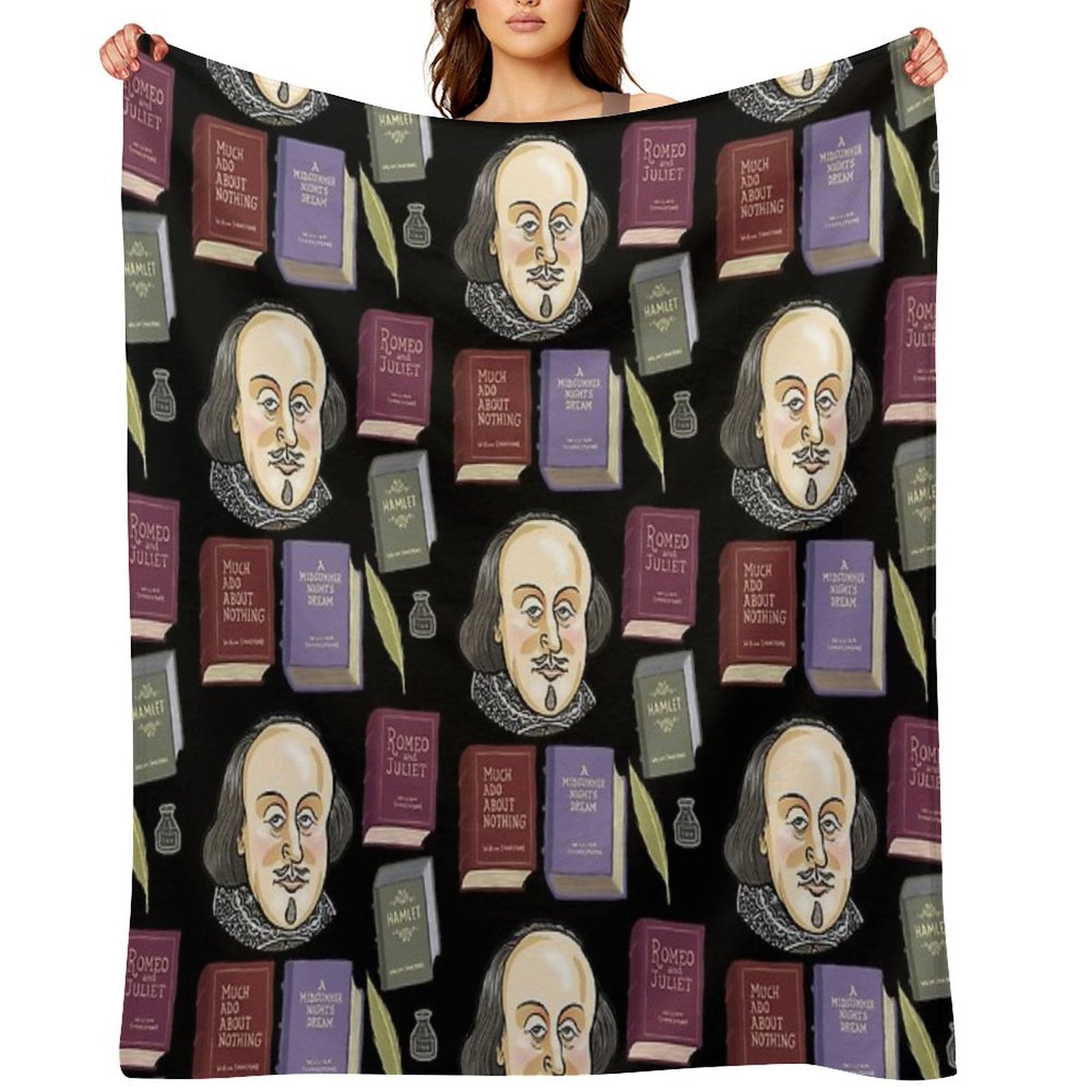 William Shakespeare Gift-ready Throw Blanket