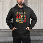 Level 22 Unlocked 22 Years of Being Awesome 22nd Birthday Casual Wear Hoodie
