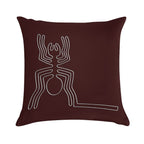 Spider from Nazca in White Soft Short Plush Fabric Throw Pillow