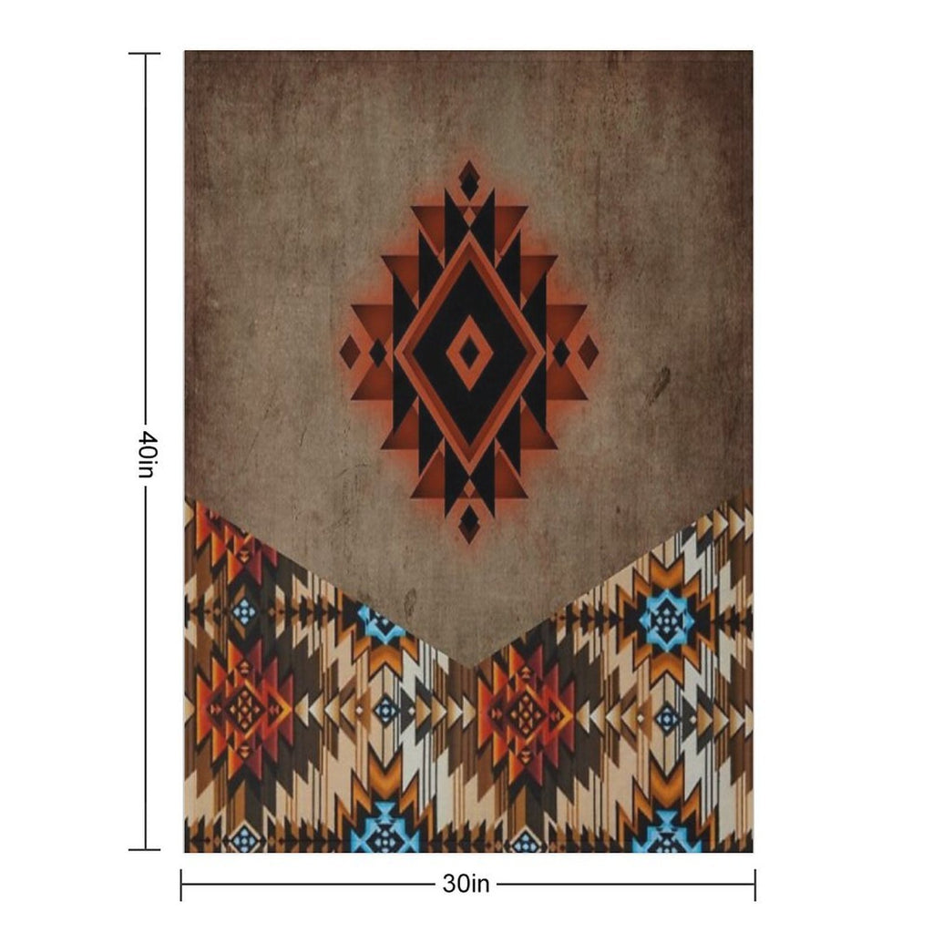 Southwestern Tribal Design Quick-dry Throw Blanket