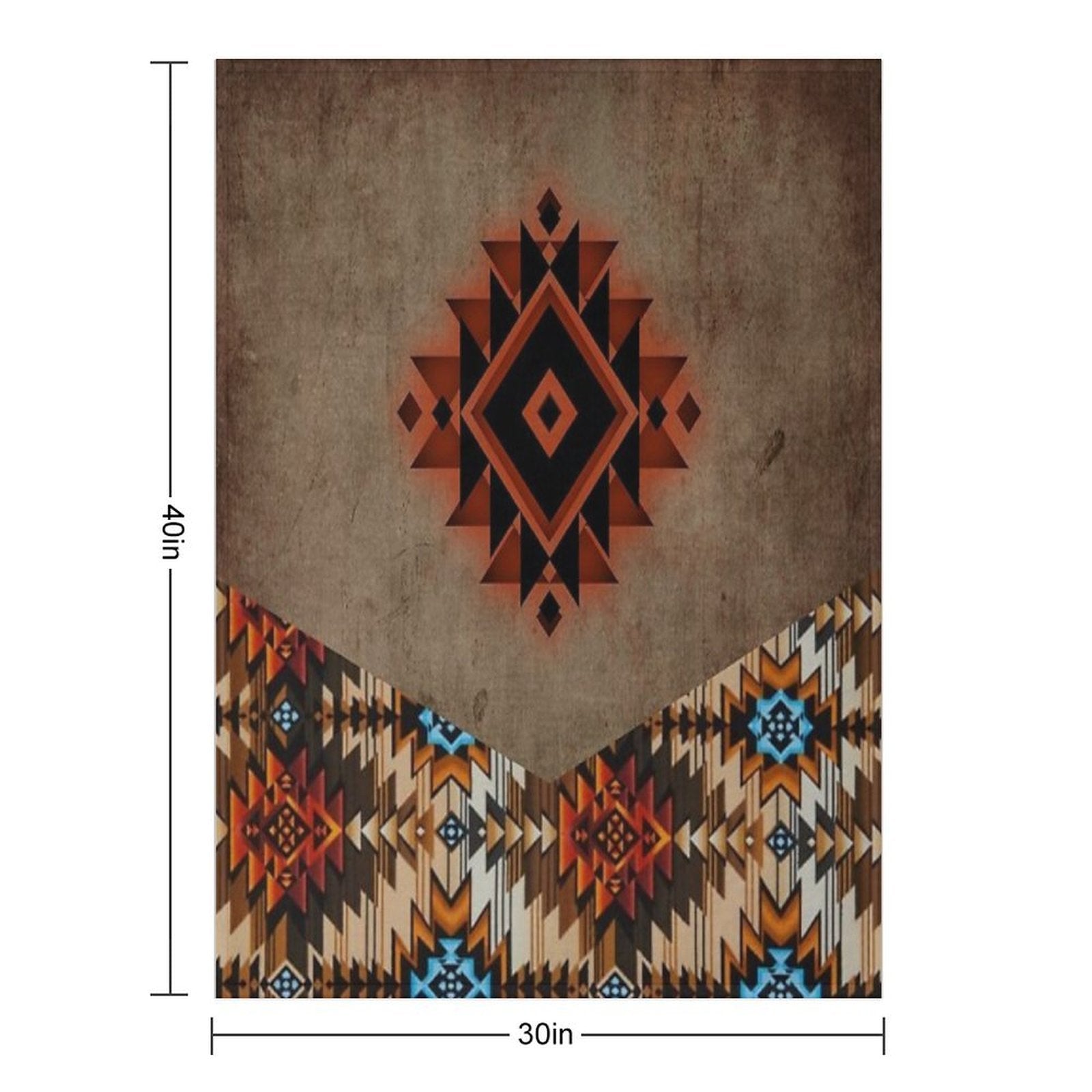 Southwestern Tribal Design Quick-dry Throw Blanket