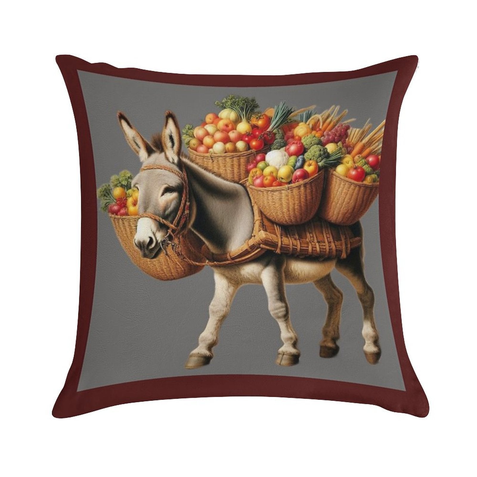 Donkey Market Soft Gift Ready Throw Pillow