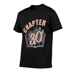 Chapter 30 Birthday Women Book Lover 30th Birthday  Rolled Sleeves T-Shirt